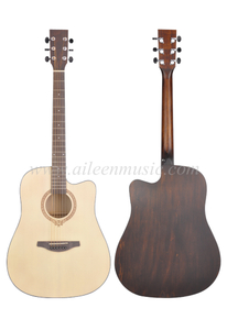 41 אינץ' צורת D שחורה ABS מחייבת גיטרה אקוסטית (AFM-H10)