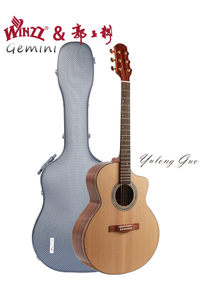 גיטרה אקוסטית מוצקה של Sitka צורת יולונג גואו חתוכה עם נרתיק לגיטרה (WGA2022SC)